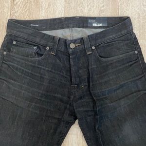 Black Slim Stretch Jeans: William Rast (33W x 32L)